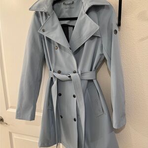Calvin Klein Collection Sky Blue Trench Coat